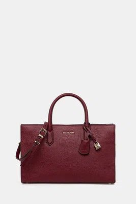 Kožená kabelka MICHAEL Michael Kors zelená barva, 30F4GETS2L