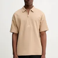 Bavlněné polo tričko adidas All SZN pánské, zelená barva, s aplikací, JL6546