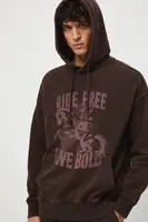 Bavlněná mikina Medicine pánská, hnědá barva, s kapucí, s potiskem