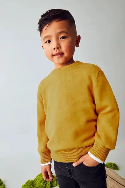 Dětský bavlněný svetr Mayoral žlutá barva, 311