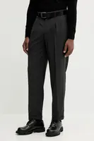 Vlněné kalhoty BARENA VENEZIA Pantalone Drapier pánské, černá barva, PAU5257.478