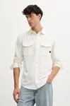 Bavlněná košile G-Star Raw pánská, zelená barva, regular, s klasickým límcem
