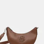 Kabelka BOSS Anett Halfmoon hnědá barva, 50547930