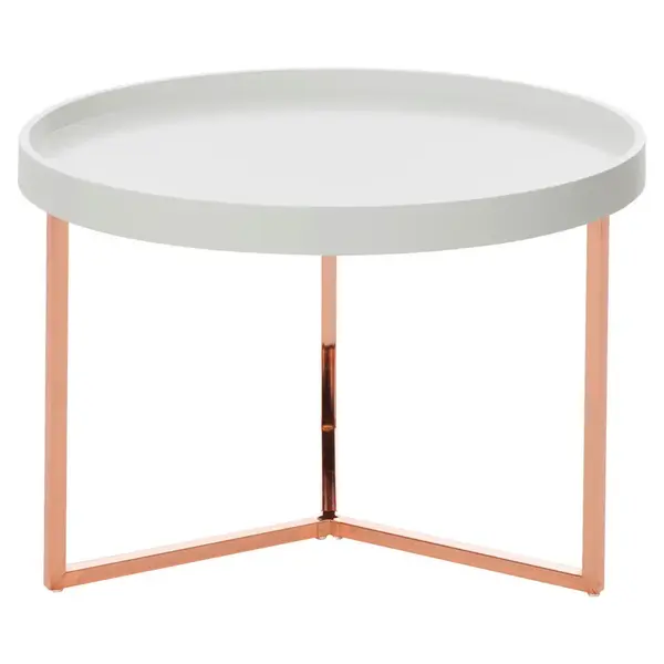 MID.YOU KONFERENČNÍ STOLEK, bílá, kompozitní dřevo, dřevo, 58,5/58,5/42 cm