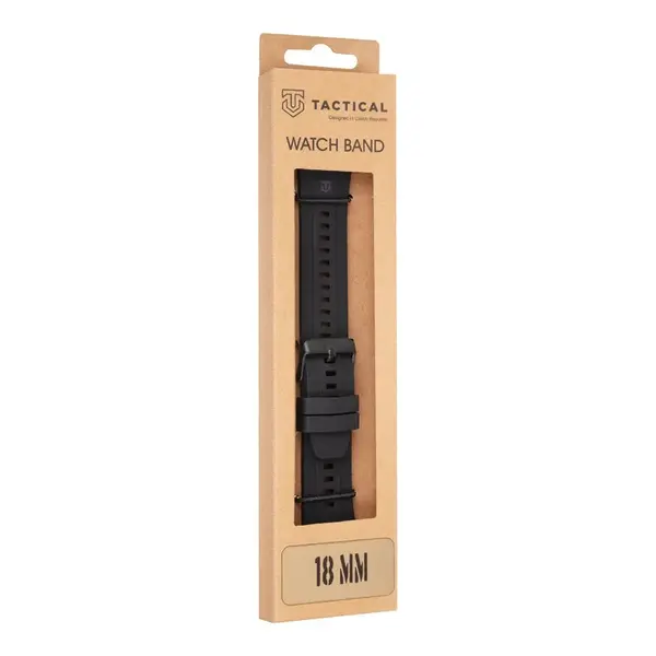 Silikonový řemínek Tactical Quick Release 18mm, černá
