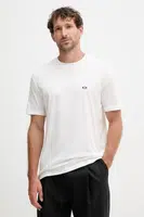 Bavlněné tričko Armani Exchange pánské, béžová barva, s aplikací, XM001568 AF10358