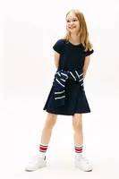 Šaty Tommy Hilfiger tmavomodrá barva, mini, KG0KG08706