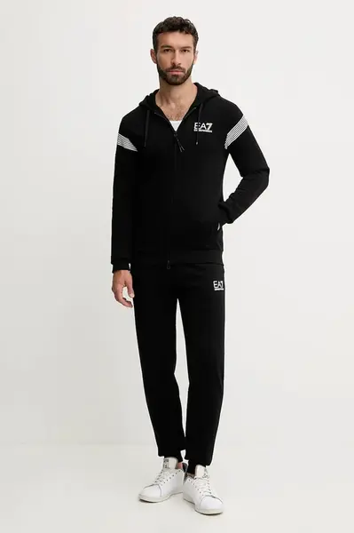 Tepláková souprava EA7 Emporio Armani pánská, černá barva, AF10377-7M000967
