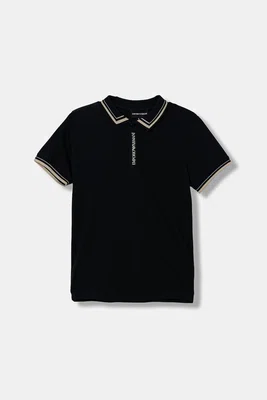Dětské polo tričko Emporio Armani tmavomodrá barva, EB000665 AF16641