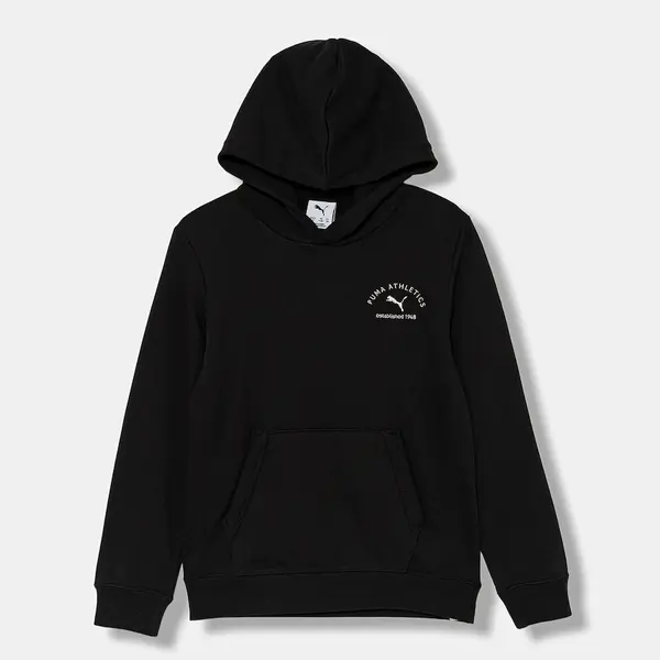 Dětská mikina Puma PUMA CLASS Graphic Hoodie TR B černá barva, s kapucí, s potiskem, 688852