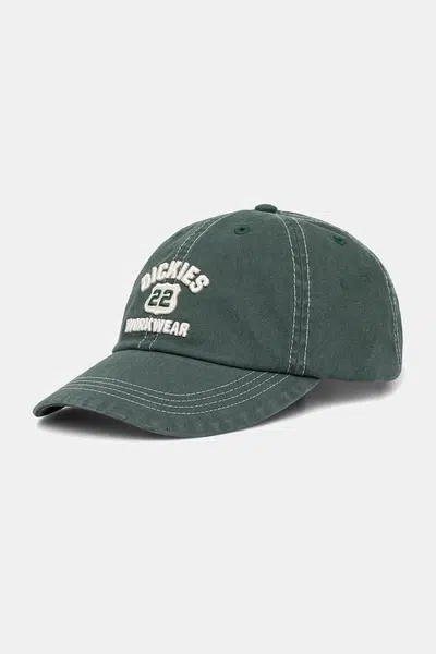 Bavlněná baseballová čepice Dickies zelená barva, DK0A87N9