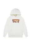 Dětská mikina Levi's SUNRISE BATWING HOODIE béžová barva, s kapucí, s potiskem, 9EP038
