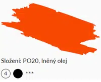 Olejová barva Umton 20ml – 0017 Kadmium červené světlé