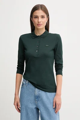Tričko s dlouhým rukávem Lacoste dámské, černá barva, PF5464
