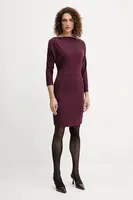 Šaty Patrizia Pepe vínová barva, mini, přiléhavé, 8A1501 J321