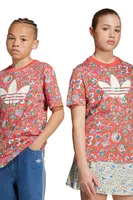 Dětské bavlněné tričko adidas Originals červená barva, JV7817