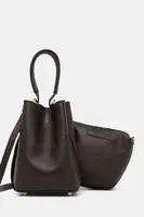 Kožená kabelka Answear.LAB hnědá barva