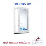 Plastové okno | 60 x 100 cm (600 x 1000 mm) | bílé |otevíravé i sklopné | pravé