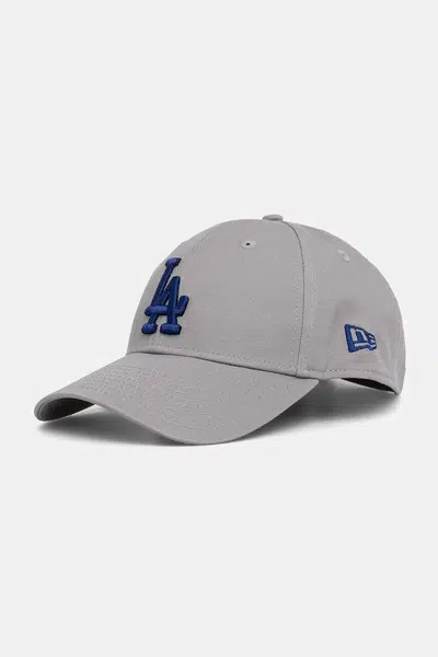 Bavlněná baseballová čepice New Era šedá barva, 60691275