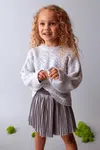 Dětská sukně Mayoral šedá barva, mini, áčková, 4903