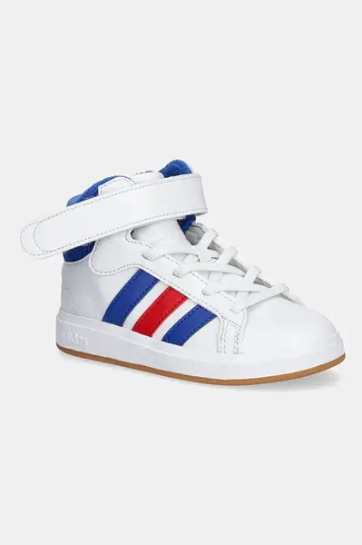Dětské tenisky adidas GRAND COURT MID bílá barva, JP8876