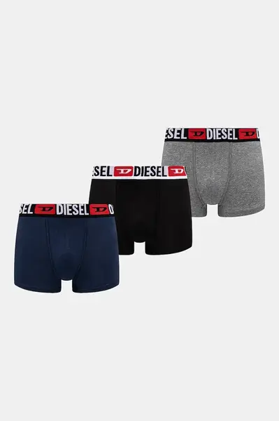 Boxerky Diesel UMBX-DAMIEN-THREE PACK BOXERS 3-pack pánské, černá barva, 00ST3V.0DDAI