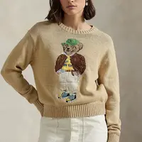 Bavlněný svetr Polo Ralph Lauren dámský, béžová barva, 211972121