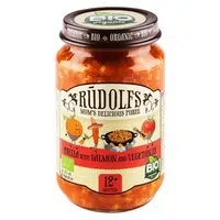 RUDOLFS Bio paella s lososem a zeleninou 12m+ 190 g