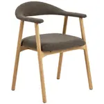 P & B ŽIDLE S PODRUČKAMI, buklé, šedohnědá