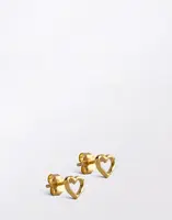 ENAMEL Copenhagen Studs, Organic Heart 925S/GP/M