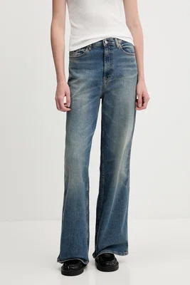 Džíny Tommy Jeans dámské, tmavomodrá barva, DW0DW21375