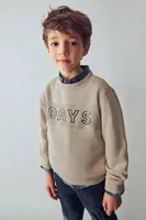 Mikina Mayoral béžová barva, s potiskem, 4406