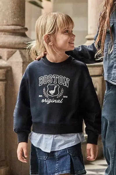 Mikina Mayoral modrá barva, s potiskem, 4435