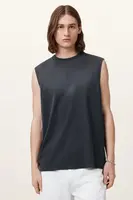 Tričko bez rukávů AllSaints JONAH šedá barva, M022JC