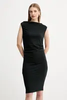 Šaty BOSS Orange C_Enila černá barva, mini, přiléhavé, 50543459