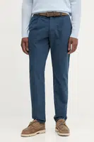 Kalhoty Tommy Hilfiger pánské, tmavomodrá barva, ve střihu chinos, MW0MW40699