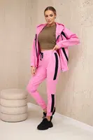 Striped sports set light pink