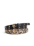 Light brown and black women's belt 2pcs ORSAY - Women's