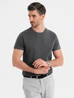 Ombre Men's classic cotton BASIC T-shirt - graphite