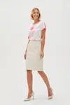 Marisse Women's Skirt L-Sc-4606 L.Beige