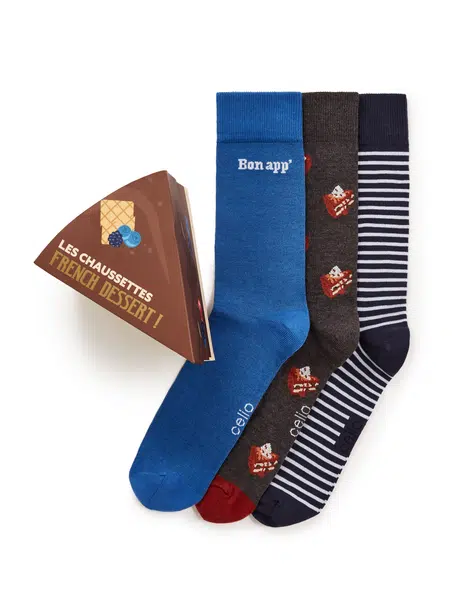 Celio Gift set of socks Dessert, 3pcs - Men's