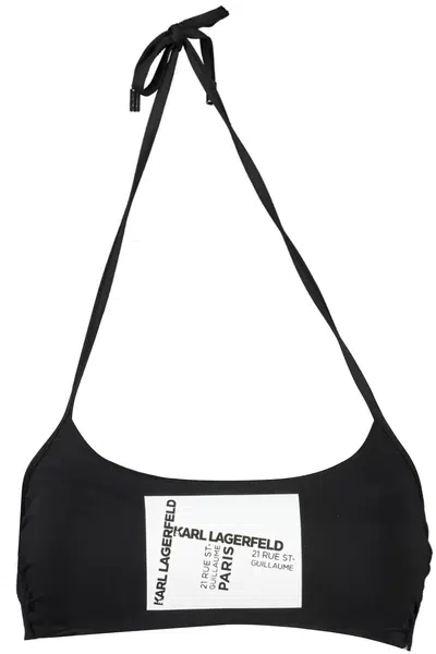 KARL LAGERFELD BEACHWEAR SWIMSUIT TOP WOMEN BLACK