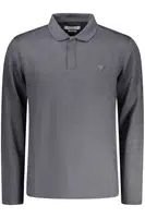 GUESS JEANS LONG SLEEVE POLO MEN BLACK