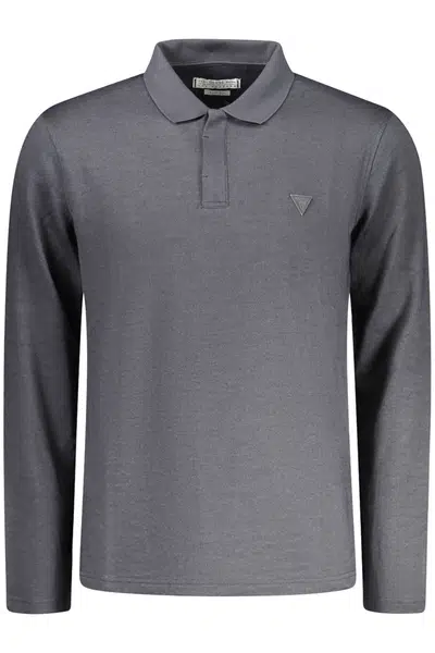 GUESS JEANS LONG SLEEVE POLO MEN BLACK