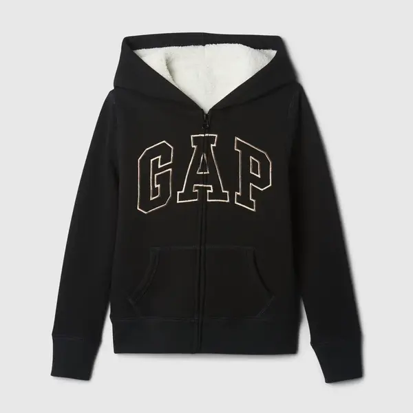 GAP Children's sherpa sweatshirt with logo - Girls