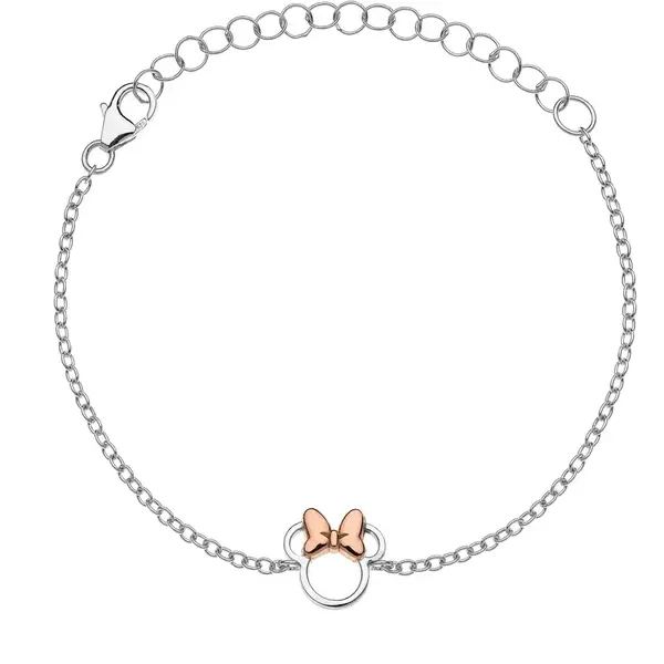 Disney Slušivý stříbrný bicolor náramek Minnie Mouse BS00027TL-55