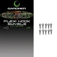 Gardner obratlík s kroužkem covert flexi hook swivels 10 ks velikost 20