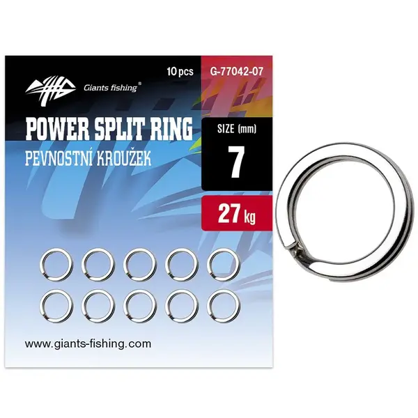 Giants fishing kroužek pevnostní power split ring 10 ks - 5 mm 17 kg