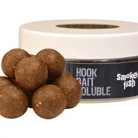 The one rozpustné boilies hook bait soluble black smoked fish 150 g - 24 mm