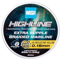 Nash splétaná šňůra highline extra supple braid uv yellow 600 m - 0,18 mm 11,33 kg